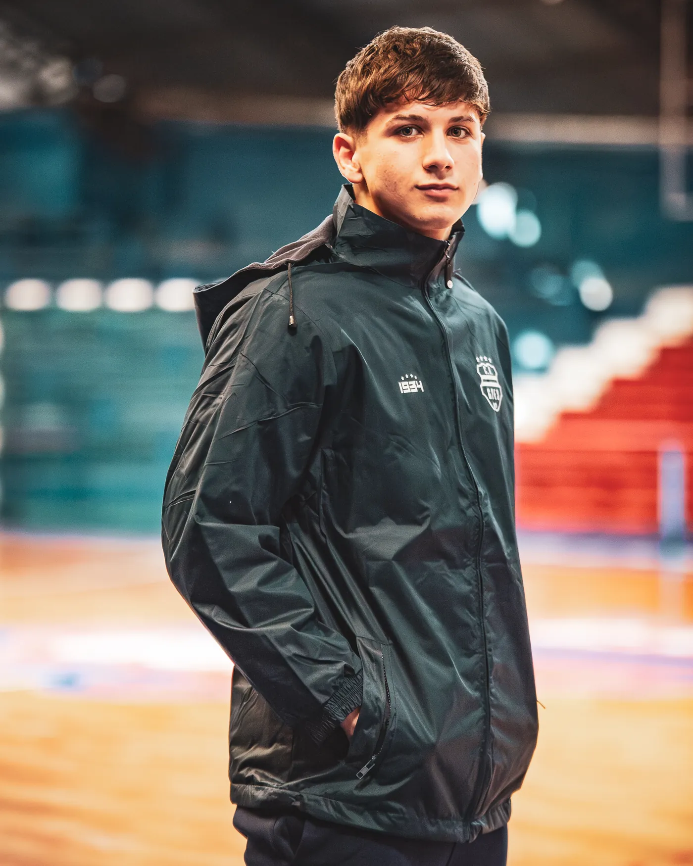 campera impermeable/polar estampada